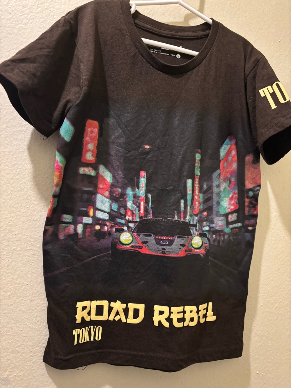 Road Rebel Tokyo Black Graphic Kids Tee